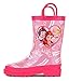 Disney Kids Girls' Princess Character Printed Waterproof Easy-On Rubber Rain Boots (Toddler/Little Kids)