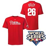 Philadelphia Phillies Chase Utley 2009 World Series Name and Number T-Shirt, Medium