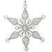 Handmade Snowflake Iron & Glass Pendant Christmas Tree Ornaments Set | ShalinIndia Elegant Hanging Decor for Home and Party Decoration | Ideal 6 Inches Christmas Decorations for Tree (E)