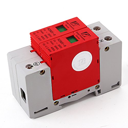 BQLZR 2P 40~80KA Din Rail Surge Protection Over Voltage Lightning Arrester SPD White