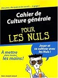 Cahier de Culture générale pour les nuls