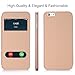 AVAWO for iPhone 6 6S Case, Creative Smart Window View Touch Front Flip Cover Ultra Thin Folio Case for iPhone 6 6S 4.7