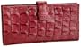 Jalda Croc-Embossed Continental Wallet,Raspberry,one size