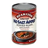 Bearitos Refried Beans, Low Fat With No Salt Added, 16-Ounce Cans (Pack of 12)