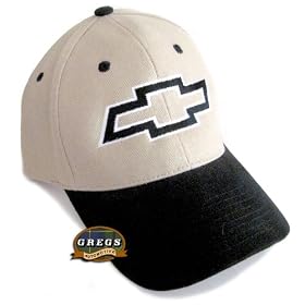Bowtie Hat Cap Black Khaki Chevrolet Chevy (Apparel Clothing) by Chevrolet Apparel