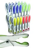 PACK OF 24 DELUXE EXTRA STRONG SOFT GRIP CLOTHES PEGS FOR WASHING LINES
