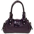 Parinda Calla Lily Croco Embossed Handbag - Plum