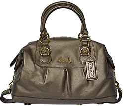 Coach Steel Leather Ashley Sabrina Satchel Duffle Bag Purse Tote 15445