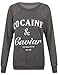 Women's Cocaine And Caviar Print Fleece Sweatshirt Jumper