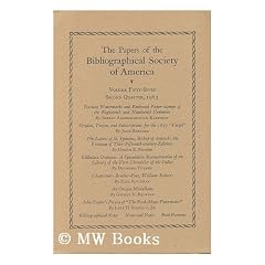 The Papers of the Bibliographical Society of America: Volume 57, Second Quarter, 1963
