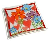 Peggy Karr 10-Inch Glass  Heart Garden Square Plate