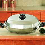 Precise Heat&trade; Surgical Stainless Steel 12-Element Jumbo Frying Pan with Steam Control&trade; Cover LARGE FRY PAN