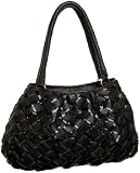 High Fashion Two-Tone Woven Satchel