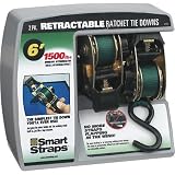 SmartStraps Retractable Ratchet Tie-Downs - 1in. x 6ft., 2-Pk., Model# 170