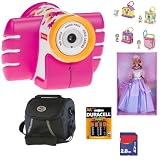 FisherPrice Kid-Tough Video Camera -Pink with 2GB Accessory Bundle and Free Toy For Girls
