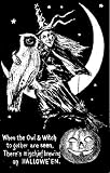 51DchW4XNAL. SL160  Halloween Witch with Owl on Moon Rubber Stamp