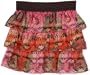 Amy Byer Girls 7-16 Colorful 3 Tier Trend Skirt,Orange,X-Large