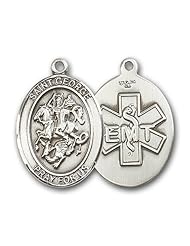 Sterling Silver St. George Emt Medal