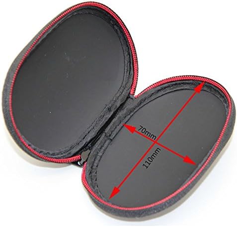 OBRINA Black Zipper Earphones Carrying Case for Beats Monster by Dr.Dre , Power Beats 2, Power Beats Wireless, Tour , Heart Beats by Lady Gaga , Diddy Beats , Power Beats , Street by 50 , Monster by Miles Davis In-Ear Earphone Mobile Hands-Free Headset Wired Bag Holder Pouch Box Pocket