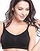 Women's Adjustable Seamless Nursing Bra Push Up Comfort Sleep Bralette Black,3PCS/Pack(Black),Medium