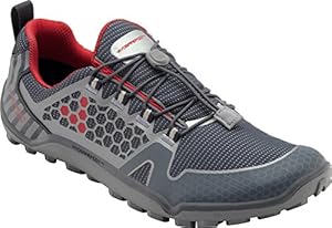 Vivobarefoot Men's Trail Freak On Road Run Walk Shoe, Grey/Red, 41 EU/8.5 M US