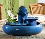 Keramikbrunnen Locarno von seliger®, Zimmerbrunnen, versch. Farben, Keramik Farbe:blau