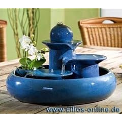 Keramikbrunnen Locarno von seliger�, Zimmerbrunnen, versch. Farben, Keramik Farbe:blau