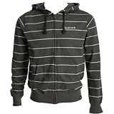 Soul Cal Striped Zip Hoody - Dark grey - Mens