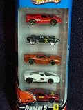 Detailed Diecast Hot Wheels - Collection-5 Gift Pack: Ferrari F50, 156, F512M, Enzo, 348 1:64 Scale Collectible Die Car Cars