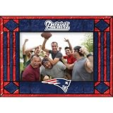 51Dd89Euf1L. SL160  New England Patriots Art Glass Horizontal Frame