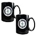 Seattle Mariners MLB 2pc Black Ceramic Mug Set - Primary Logo by Great American Products