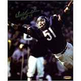 Dick Butkus Chicago Bears -Leaping- 8x10 Autographed Photograph with HOF Inscription
