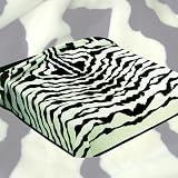 Acrylic Mink 275 Zebra Skin Blanket
