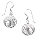 Sterling Silver Mesh Ball Drop Earring