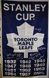 Toronto Maple Leafs 36"x60" Stanley Cup Championship Banner - 13 Autographs - NHL Flags Banners