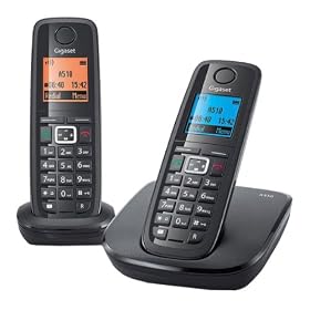 Gigaset - A510 Duo - T�l�phone sans fil DECT avec combin� suppl�mentaire - Noir