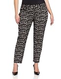DKNYC Women?s Plus-Size Printed Skinny Ankle 5 Pocket Jean, Birch, 14W