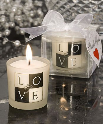 LOVE Design Candle Wedding Favors, 36