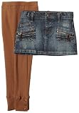 Guess Girls 2-6x Denim Skirt With Legging