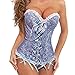 AZONT Women's Emboridery Corset Bustier Waist Trainer Cincher Body Shaper Vest