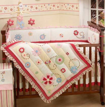Garden Delight 4 Piece Crib Bedding Set
