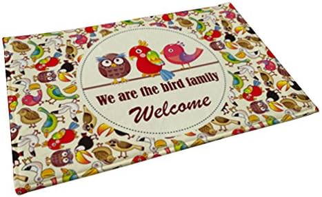 SuperMagic Cute Owl Front Doormat Welcome to Home Funny Non-slip Carpet Kid's Rugs (Design B)