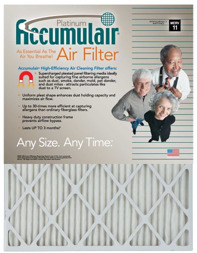 20x27x4 (Actual Size) Accumulair Platinum Filter MERV 11 4-Pack