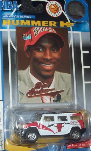 Chicago Bulls 2004 Fleer NBA Diecast 1/64 Scale Hummer H2 with Ben Gordon Ultra Card Truck Basketball Team Car Collectible