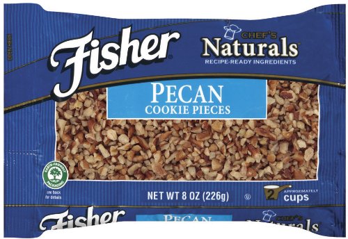 Fisher Pecan Cookie Pieces, 8-Ounce Packages (Pack of 2)