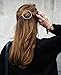 ANGELANGELA 2Pc Minimalist Gold Silver Hollow Hoop Round Circle Geometric Metal Hairpin Hair Clip Clamp Accessories Barrettes Bobby Pin Ponytail Holder Statement Women GIFT Headwear Styling Jewelry