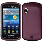 Purple 2 Piece Crystal Hard Faceplate Shield Protector Case Cover for Verizon Wireless Samsung SCH-i405 Stratosphere 4G LTE Android Smartphone (Samsung Aegis)