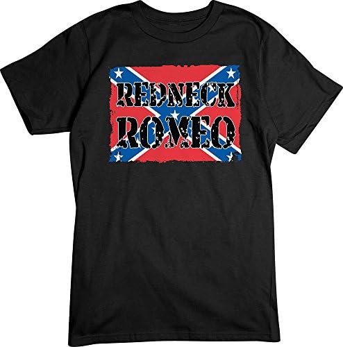 BuckNDoe Men's Redneck Romeo Basic T-Shirt 2X Black