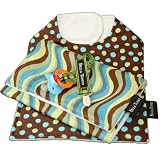 Bella Tunno Bib Bundle in Mocha Man Spots and Waves