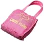 Cats Rule Catnip Toy, Pink Mini Tote